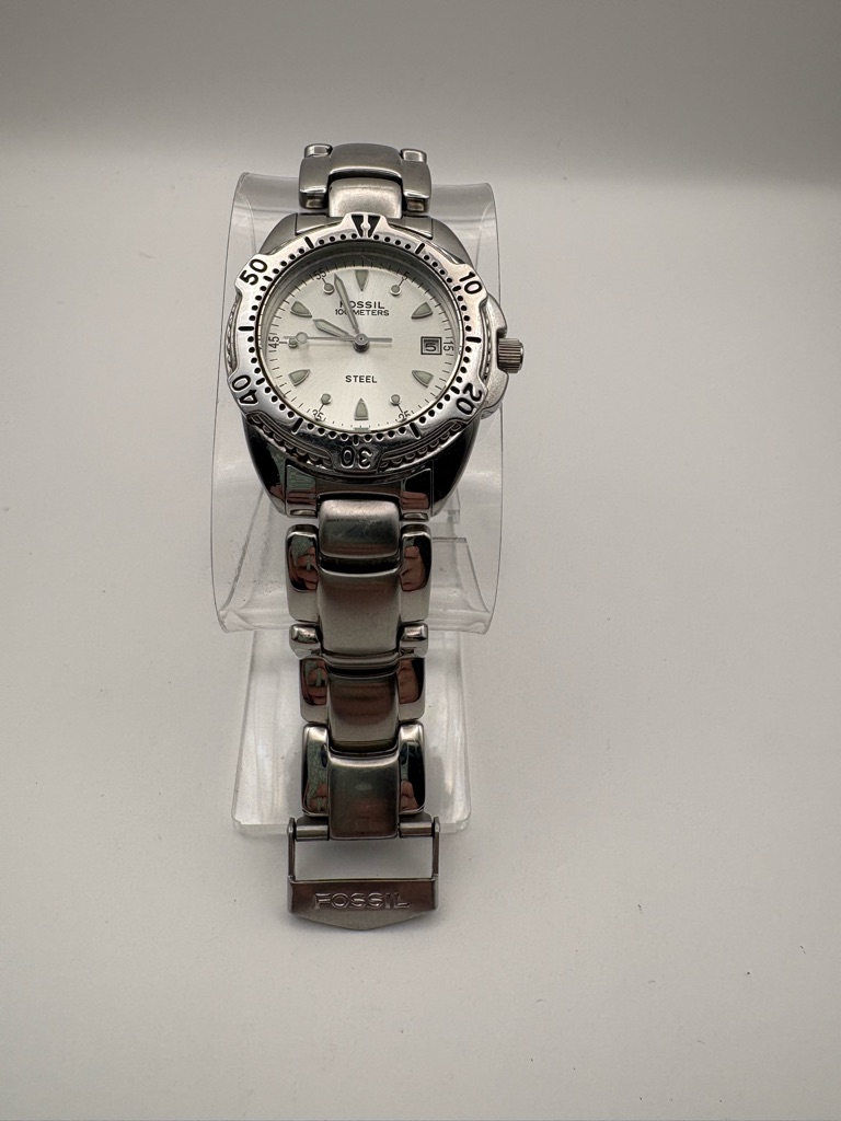Fossil Steel Women&acirc;s Silver Stainless Steel Watch Date Dial Fs2525